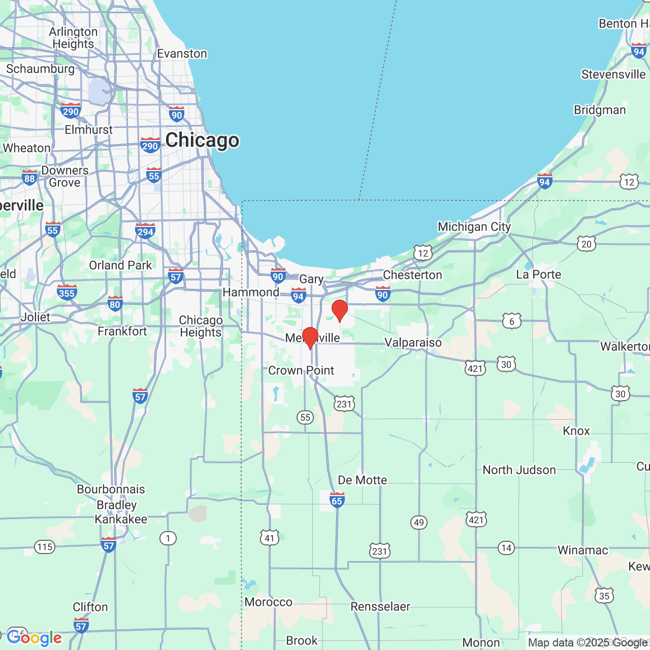 Google map image of our locations